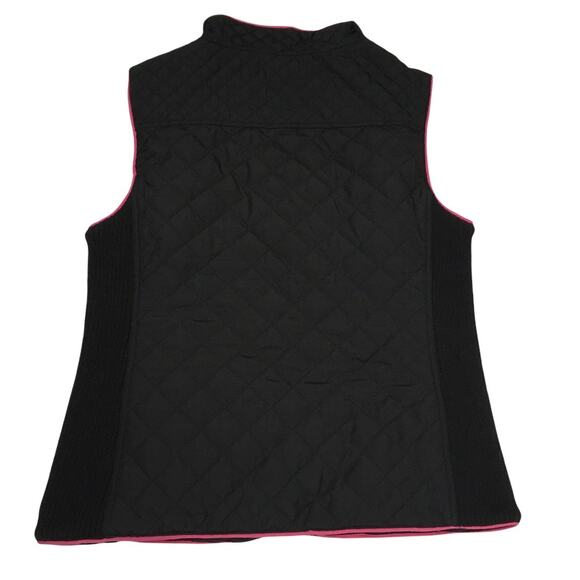 Mi Ami Francesca's Quilted Vest Black Sleeveless Full Zip Mock Neck NEW Womens S - Picture 2 of 10
